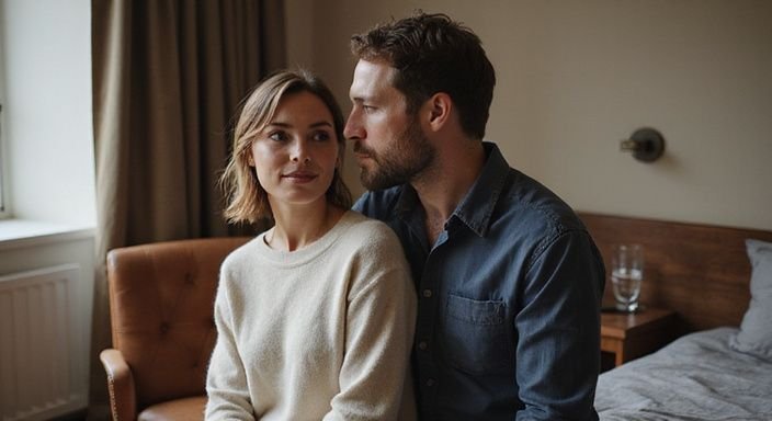 Ein Paar genießt einen intimen Moment in einem eleganten Hotelzimmer. Ein Paar genießt einen intimen Moment in einem eleganten Hotelzimmer und wollen erotisch kontakt und sextreffen in Basel.