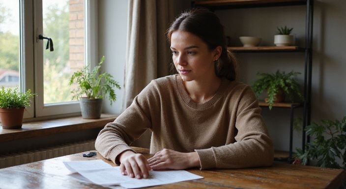 Eine Frau arbeitet konzentriert an ihrem Laptop in einem gemütlichen Büro.