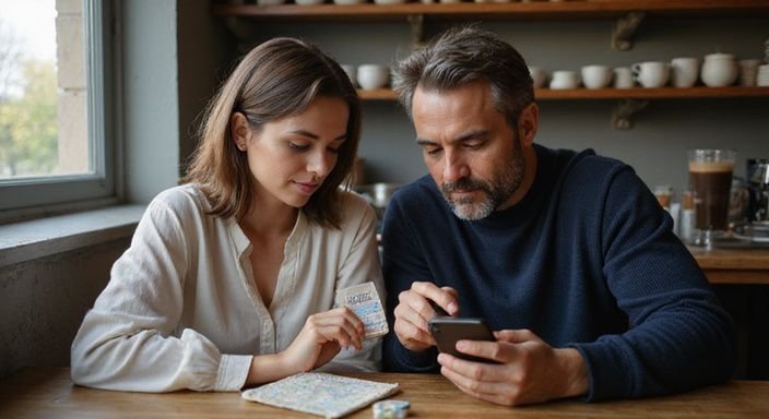 Ein Paar plant in einem Café in Bern eine private Buchung und wollen flirt kontakt en sextreffen in Bern.