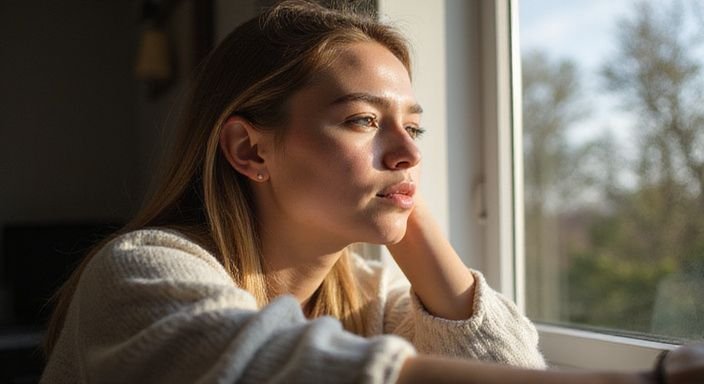 Ein entspanntes, ungezwungenes Porträt einer Person im Innenraum. Sexkontakt Zürich online